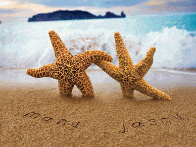Personalized Print Poster - Starfish in Love