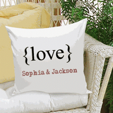 Personalized Pillow - Typeset Love